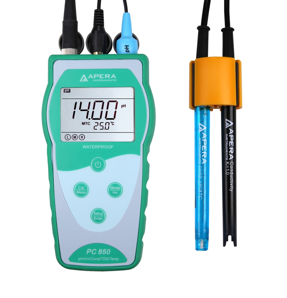 Apera PC850 Digital Portable pH-Conductivity-TDS Meter